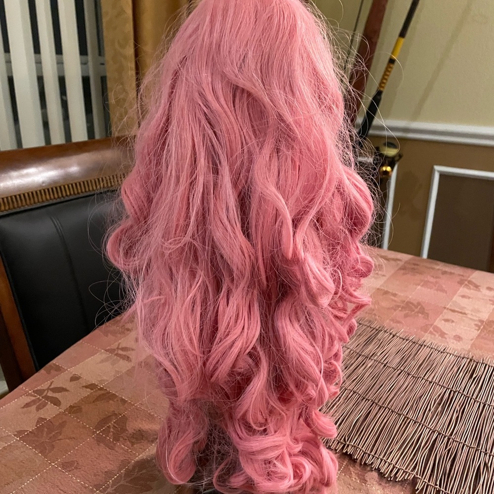 Pink Curly Wig for Women